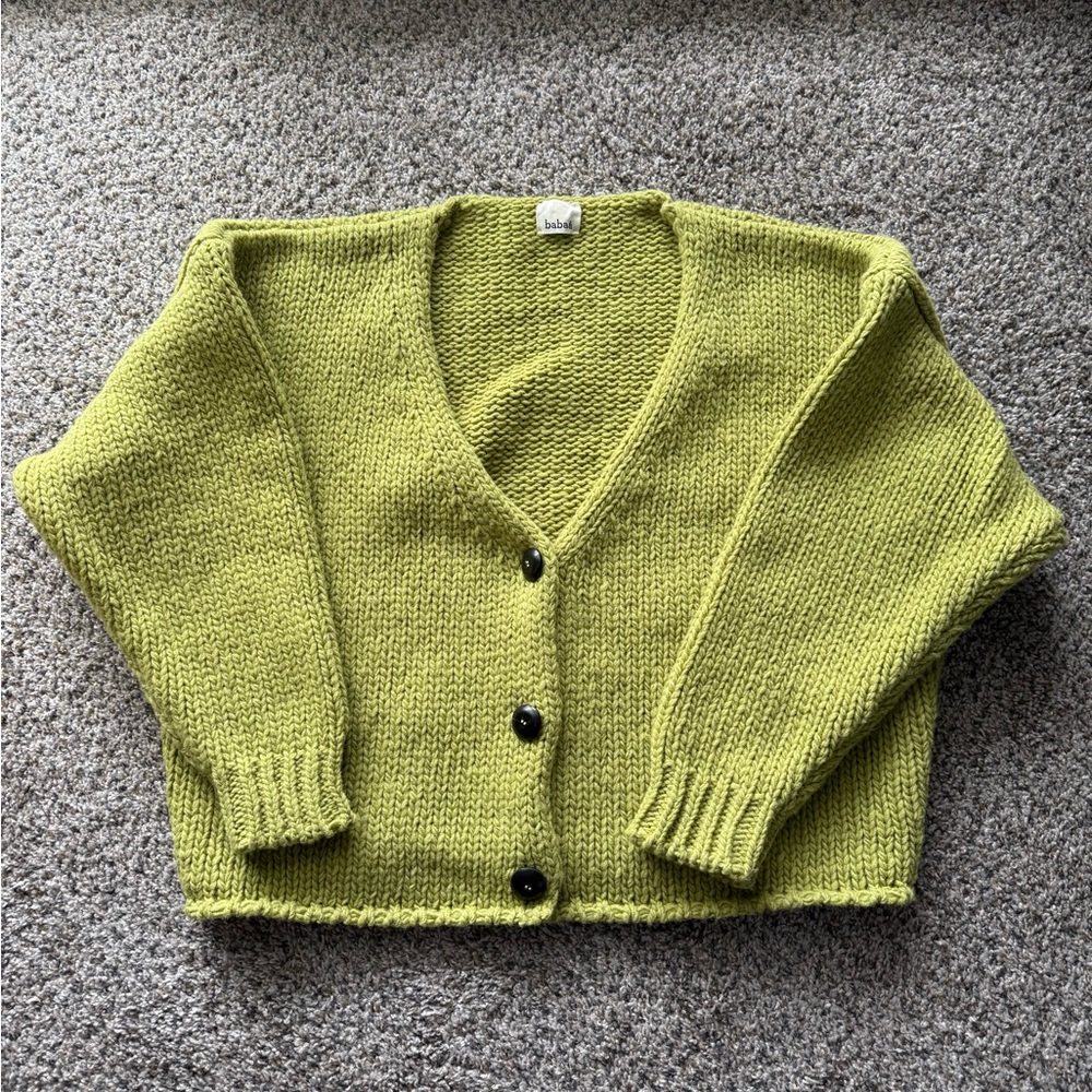 NWT Babaa Wool Cardigan No57 in Guava O/S
